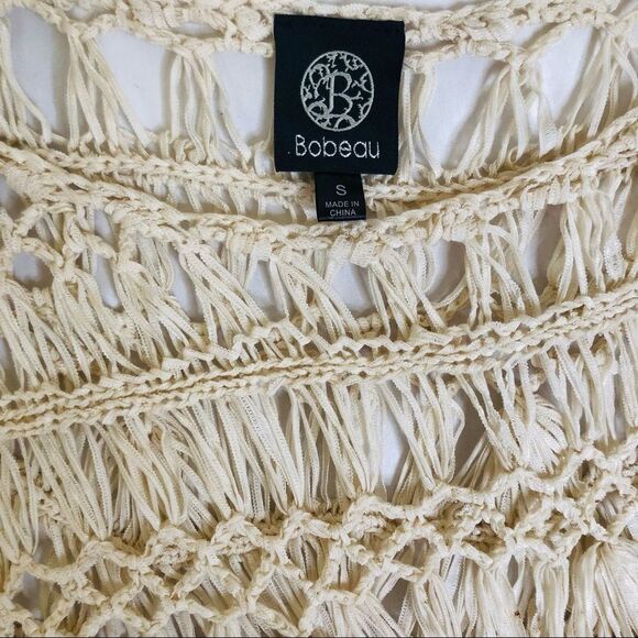 Bobeau Crochet Knit Pullover Top Sz S - Picture 5 of 5